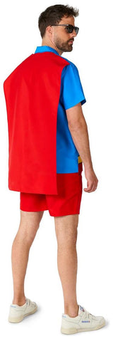 Superman Costume Set for Men for Halloween Beach Parties and Dress Up Events