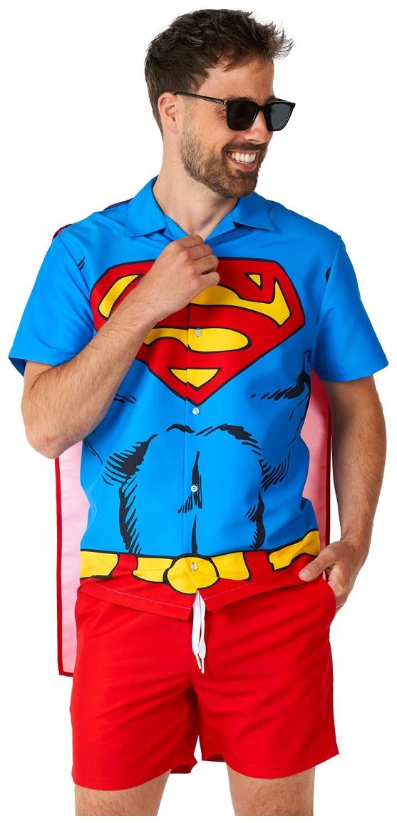 Superman Costume Set for Men for Halloween Beach Parties and Dress Up Events