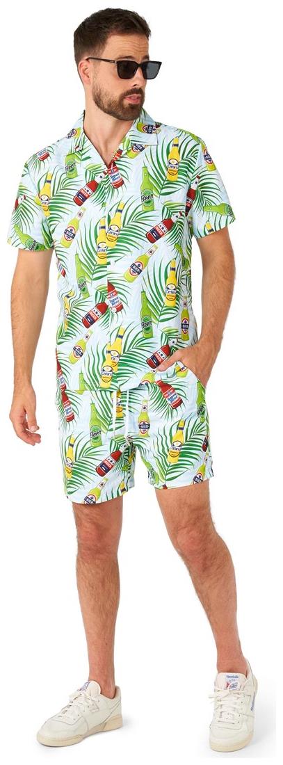 Tropical Beers Blue Summer Set for Hawaiian Themed Parties Beach Days and Festivals