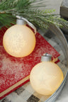 4 Inch Lighted Ceramic Ball Ornament Decorative Christmas Hanging Ornament