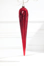 13" Red Finial Glass Ornament