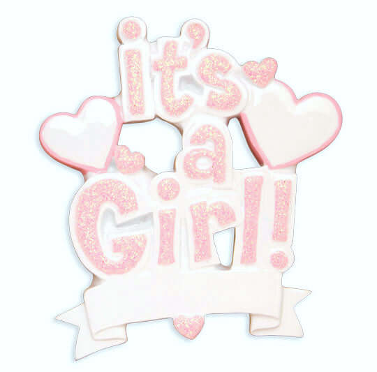 It’s A Girl - Customizable Ornament