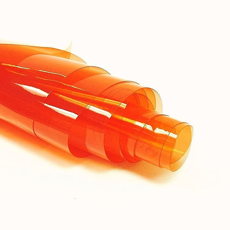 Orange 12 Gauge Tinted Plastic Vinyl Fabric Sold By The Yard