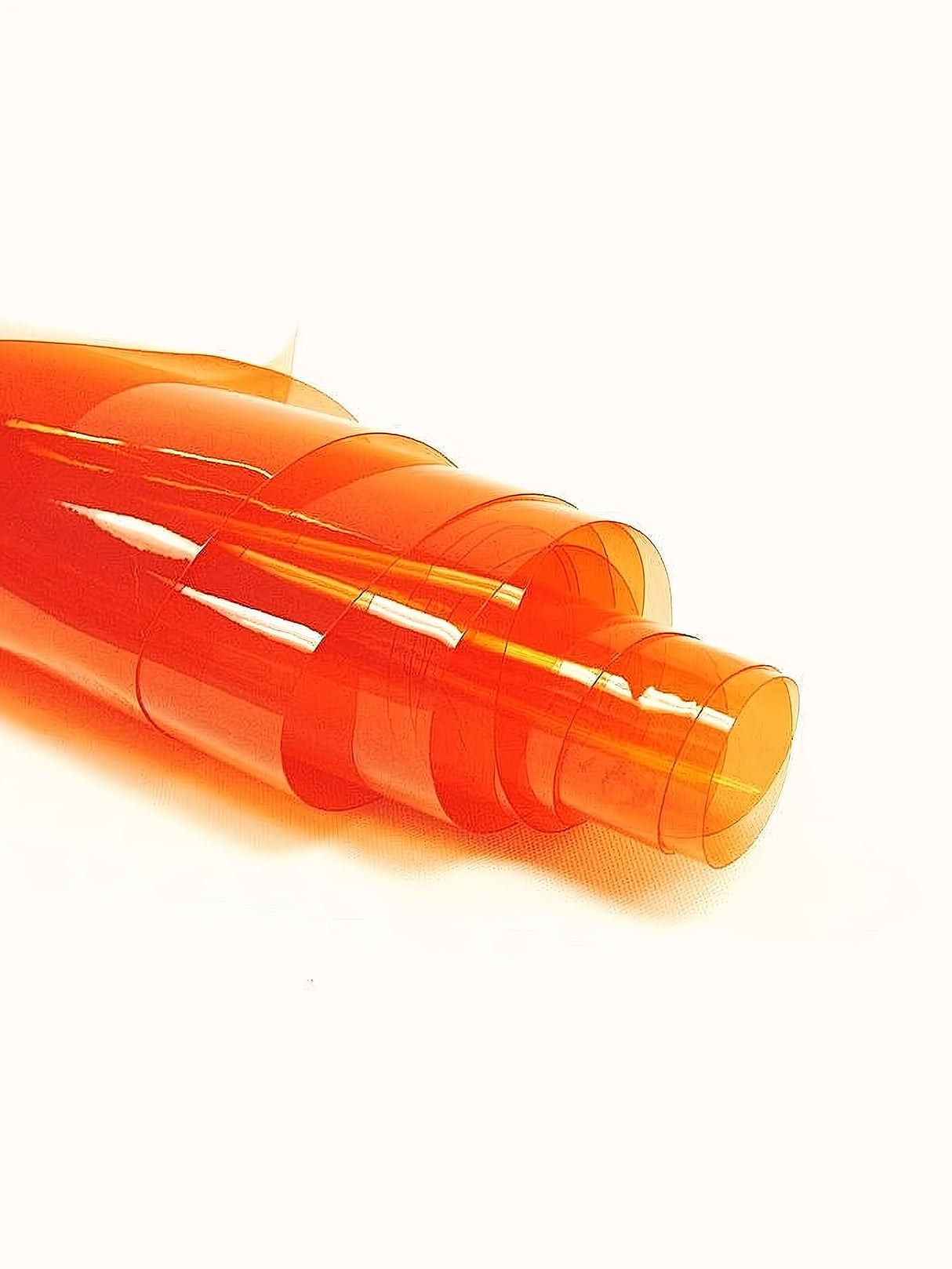 Orange 12 Gauge Tinted Plastic Vinyl Fabric Sold By The Yard