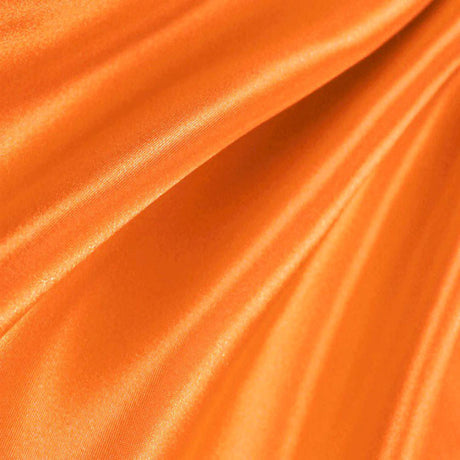 Orange Poly Satin Fabric,
