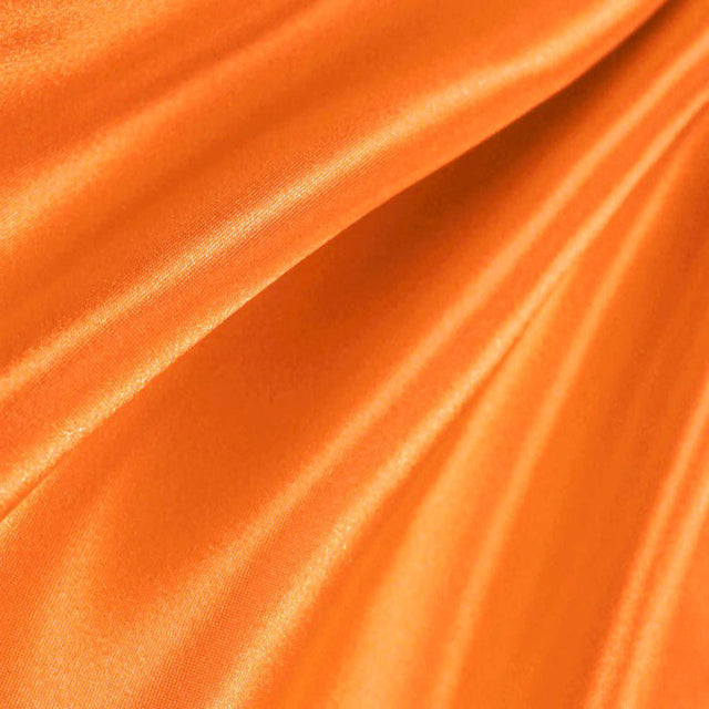 Bridal Satin Orange Fabric,