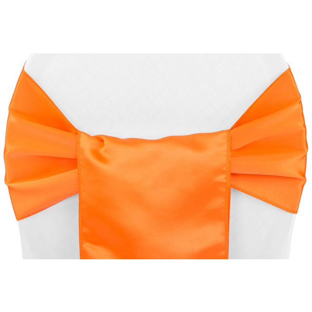 (12 Pack ) Orange Bridal Satin Sash