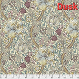 Quilting Cotton Golden Lily Autumn Dusk William Morris