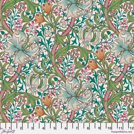 Quilting Cotton Original Morris & Co Golden Lily Fuchsia William Morris