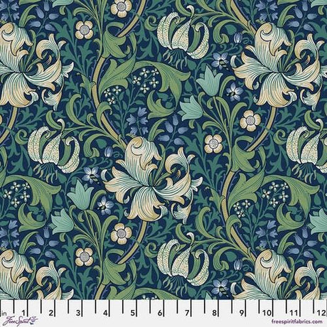 Quilting Cotton Golden Lily Navy William Morris
