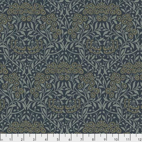 Quilting Cotton Michaelmas Daisy Ink William Morris
