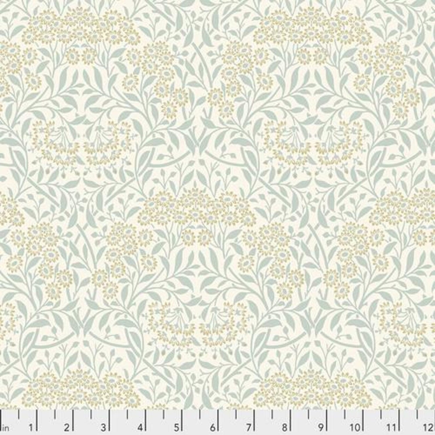 Quilting Cotton Michaelmas Daisy Ink William Morris
