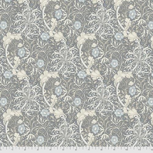 Quilting Cotton ORIGINAL MORRIS & CO Pure Seaweed Slate William Morris