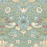Quilting Cotton Strawberry Thief Aqua William Morris