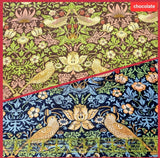 Quilting Cotton Strawberry Thief William Morris Thameside Navy Chocolate