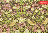 Quilting Cotton Strawberry Thief William Morris Thameside Navy Chocolate