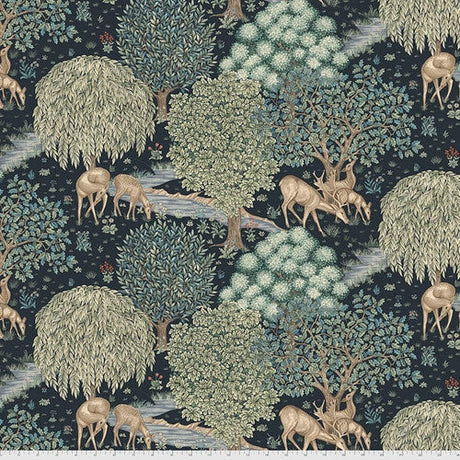 Quilting Cotton The Brook Indigo William Morris