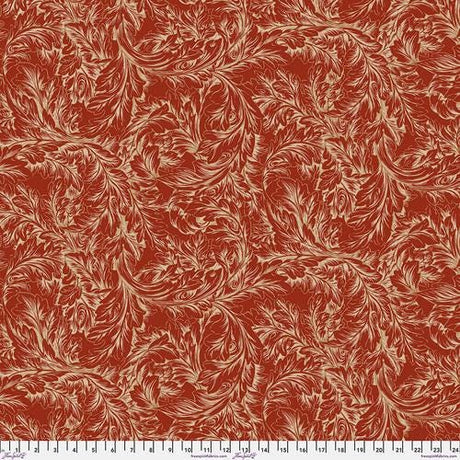 Quilting Cotton Acanthus Scroll Red The Cotswold Holiday Collection William Morris