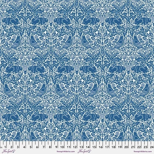 Quilting Cotton Brer Rabbit Blue William Morris