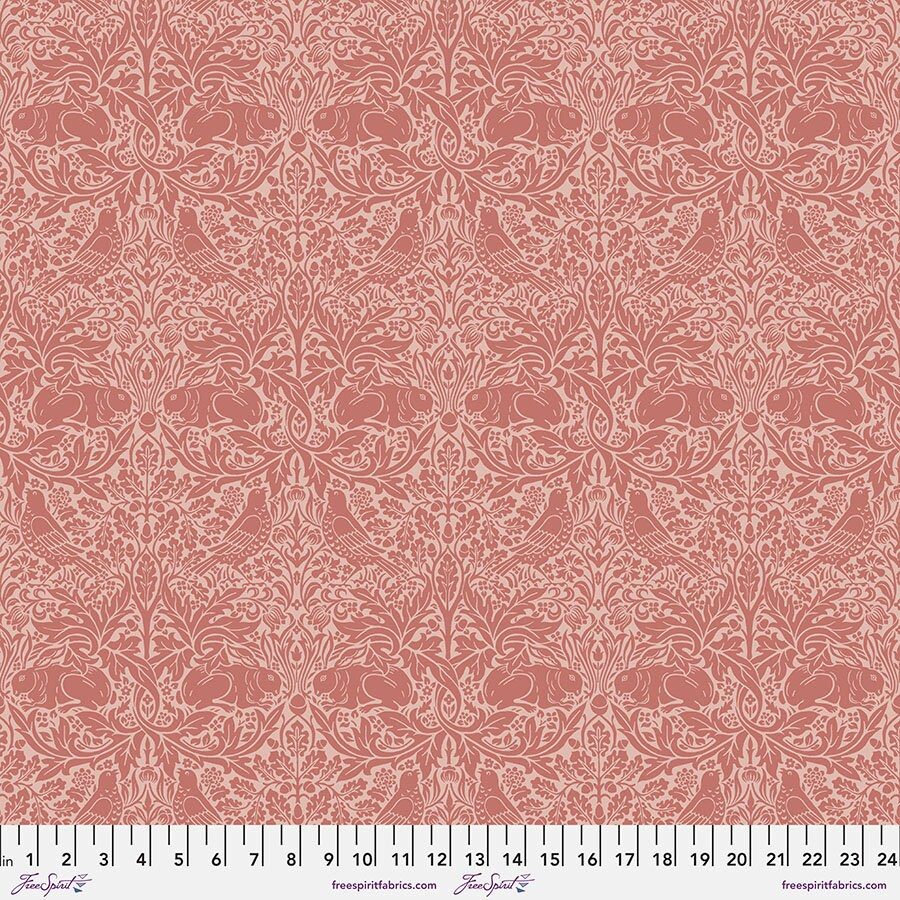 Quilting Cotton Wandle Brer Rabbit Coral Free Spirit Fabrics