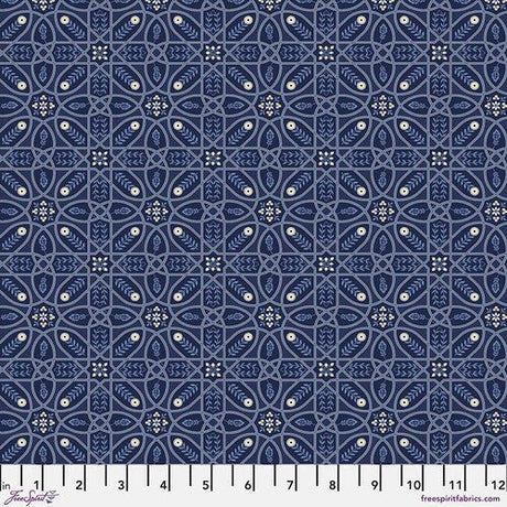 Quilting Cotton William Morris Brophy Trellis Blue Wandle Collection