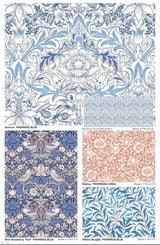 Quilting Cotton William Morris Brophy Trellis Blue Wandle Collection