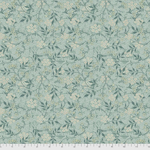 Quilting Cotton ORIGINAL MORRIS & Co Jasmine Aqua