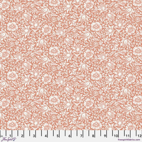 Quilting Cotton Wandle Collection Mallow Coral William Morris