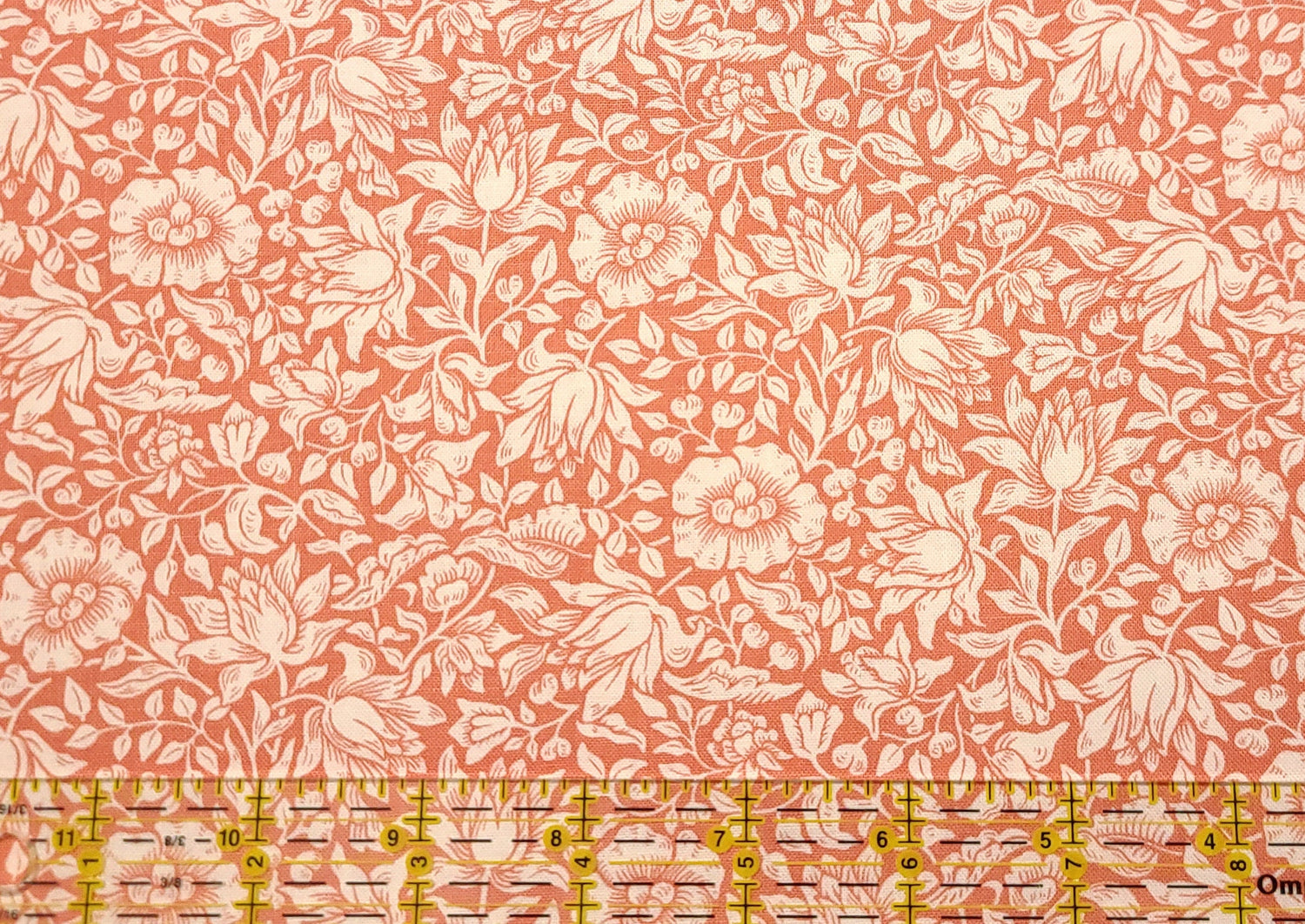 Quilting Cotton Wandle Collection Mallow Coral William Morris