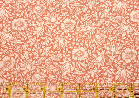 Quilting Cotton Wandle Collection Mallow Coral William Morris