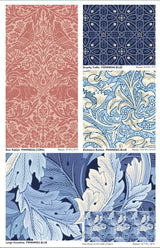 Quilting Cotton Mini Strawberry Thief Blue William Morris