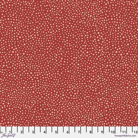 Quilting Cotton ORIGINAL MORRIS & Co Seaweed Dot William Morris Red