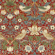 Quilting Cotton Strawberry Thief Red William Morris