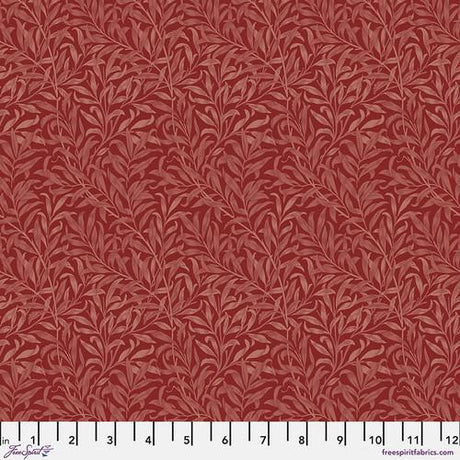 Quilting Cotton Willow Boughs Red The Cotswold Holiday Collection William Morris