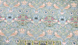 Quilting Cotton Mini Strawberry Thief Aqua William Morris