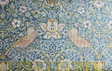 Quilting Cotton Mini Strawberry Thief Aqua William Morris