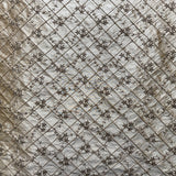Orissa Silk Fabric - Small Diamond Floral Embroidered, 54" Width (1 Yard)