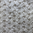 Orissa Silk Fabric - Small Diamond Floral Embroidered, 54" Width (1 Yard)