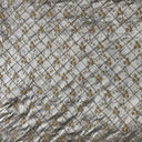 Orissa Silk Fabric - Small Diamond Floral Embroidered, 54" Width (1 Yard)