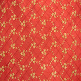 Orissa Silk Fabric - Small Diamond Floral Embroidered, 54" Width (1 Yard)