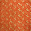 Orissa Silk Fabric - Small Diamond Floral Embroidered, 54" Width (1 Yard)