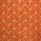 Orissa Silk Fabric - Small Diamond Floral Embroidered, 54" Width (1 Yard)