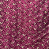 Orissa Silk Fabric - Small Diamond Floral Embroidered, 54" Width (1 Yard)