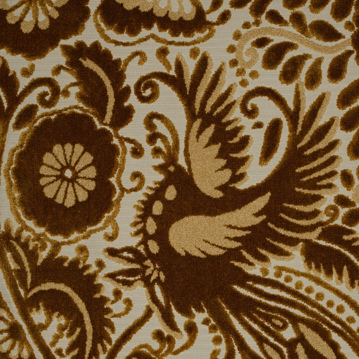 Cut Velvet Upholstery Fabric Otomi Pattern by the Yard