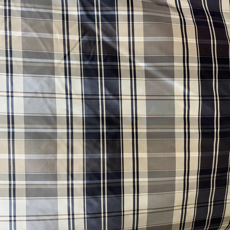 Owen Silk Fabric - Striped Square Geometric, 54" Width (1 Yard)