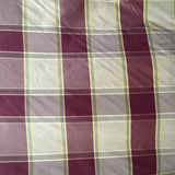Ozzie Silk Fabric - Multicolored Striped Square Geometric, 54" Width (1 Yard)