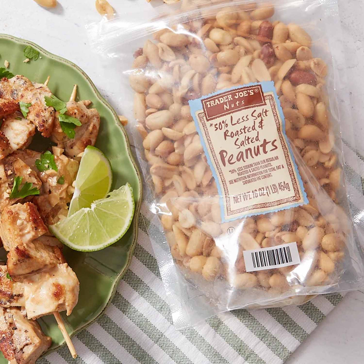 Trader Joe’s 50% Less Salt Roasted & Salted Peanuts 1 Lb