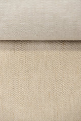 1 Yard Oatmeal Irish Linen Herringbone Natural Craft Home Decor Fabric 57" Width