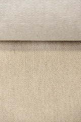 Linen Herringbone Fabric Oatmeal
