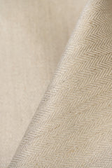 Linen Herringbone Fabric Oatmeal